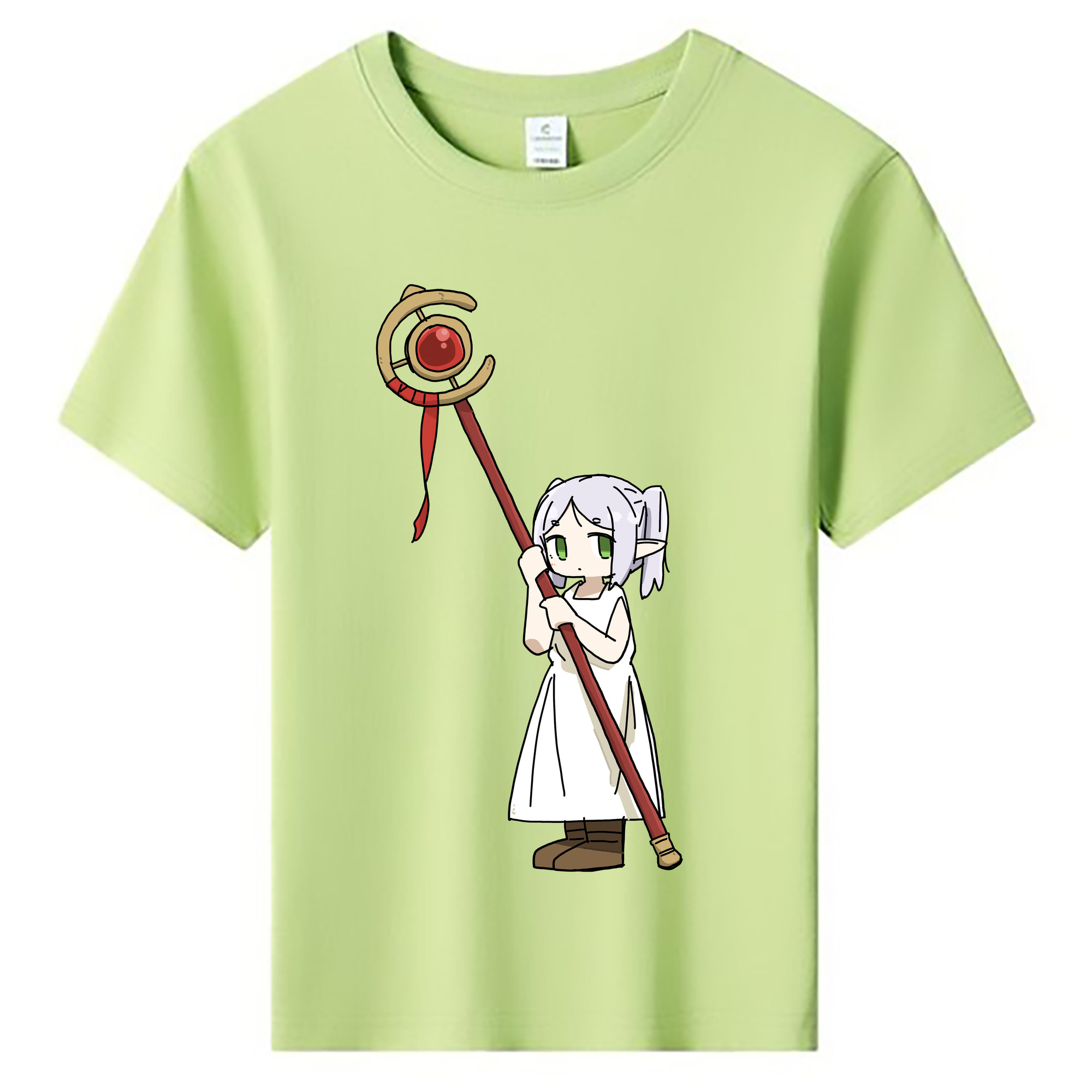 （画像用） 葬送のフリーレン Frieren 綿100％キッズTシャツ（フロントプリント）